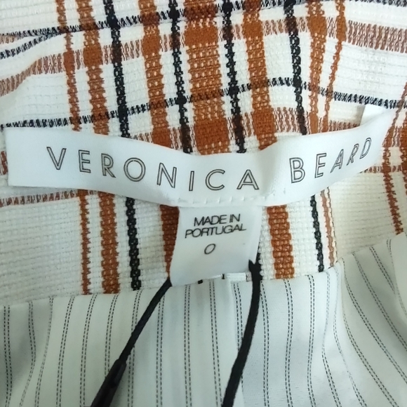 NEW NWT Veronica Beard 0 Miller COTTON plaid Dickey jacket blazer - Picture 9 of 15